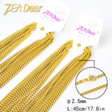 10pcs Stainless Steel Necklaces 45cm Link Chain in Bulk Classic Daily Wear Gift