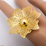 Flower Women's Bangle Ring Set - Charming Party Jewelry