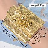 Big Bangle Hollow Flower Style Women Copper Plated Adjustable Gift