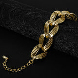 Jewelry Copper Bangle Light Round Classic Women Party Engagement Gift