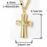Latin Cross Pendant Necklace for Men, Brush Copper Finish, Daily Wear Gift