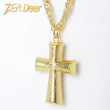 Latin Cross Pendant Necklace for Men, Brush Copper Finish, Daily Wear Gift