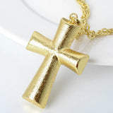 Latin Cross Pendant Necklace for Men, Brush Copper Finish, Daily Wear Gift