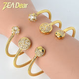 Minimalism Zircon Stone Cuff Bracelet Romantic Gift