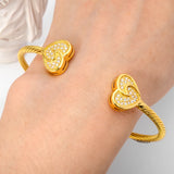 Minimalism Zircon Stone Cuff Bracelet Romantic Gift