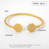 Minimalism Zircon Stone Cuff Bracelet Romantic Gift