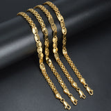 Hip Hop Chain Necklace for Men Women Basic Punk Copper Long Lock Choker Chain