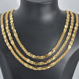 Hip Hop Chain Necklace for Men Women Basic Punk Copper Long Lock Choker Chain