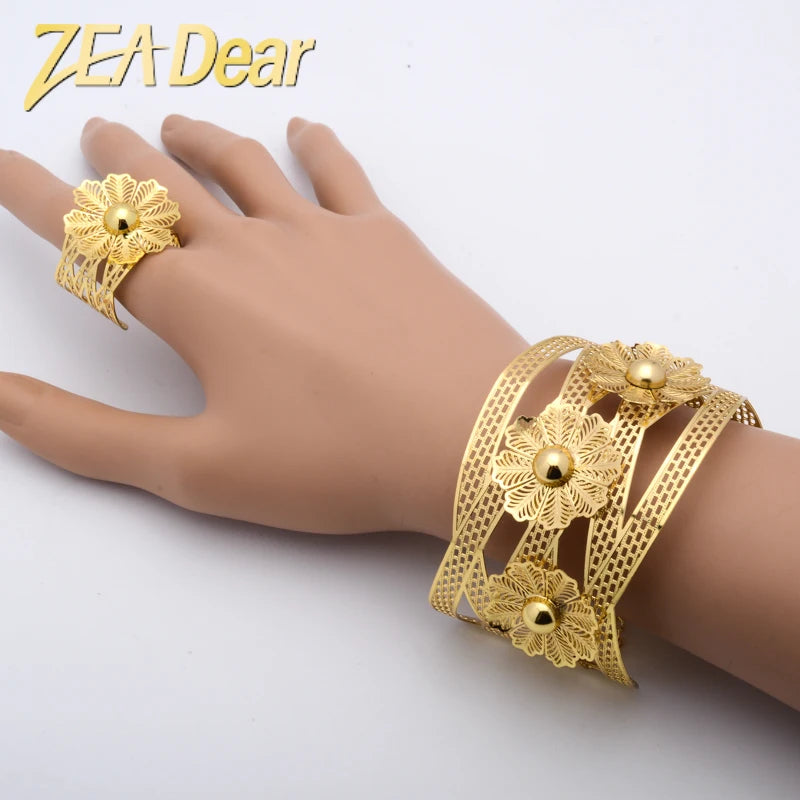 ZEADear Bangle Ring Sets Plated For Women Bridal Wedding Dresses Jewelry