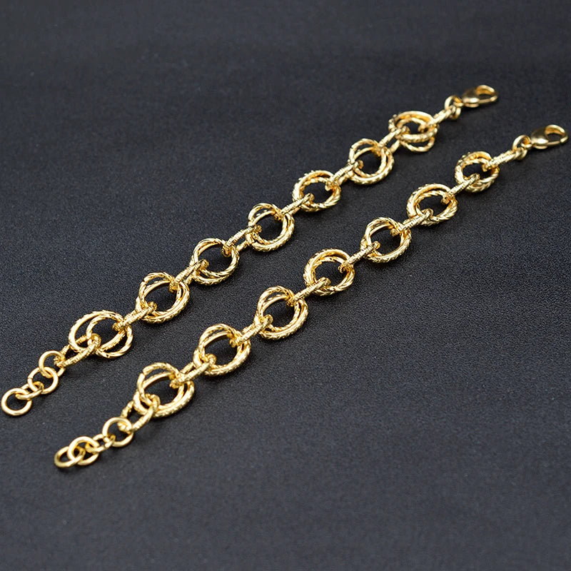 Vintage Charm Bracelets for Women Oval Chains Wedding Jewelry