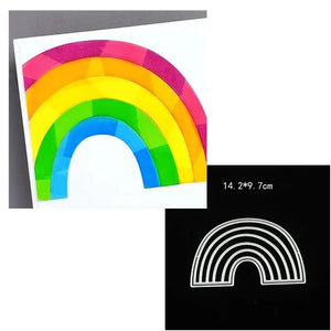 Rainbow Steel Metal Cutting Die Stencils for DIY Paper Card Making