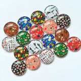 Mixed Dogs Pattern Glass Cabochons 12mm 20mm Round Jewelry Supplies