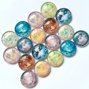 Mixed Dogs Pattern Glass Cabochons for Jewelry BCH051