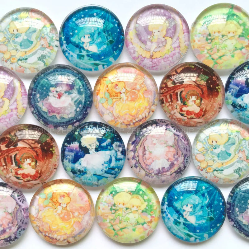 Mixed Dogs Pattern Glass Cabochons for Jewelry BCH051