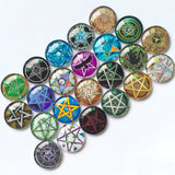 12mm 20mm Glass Cabochons Mixed Pattern Domed Round Jewelry BCH184