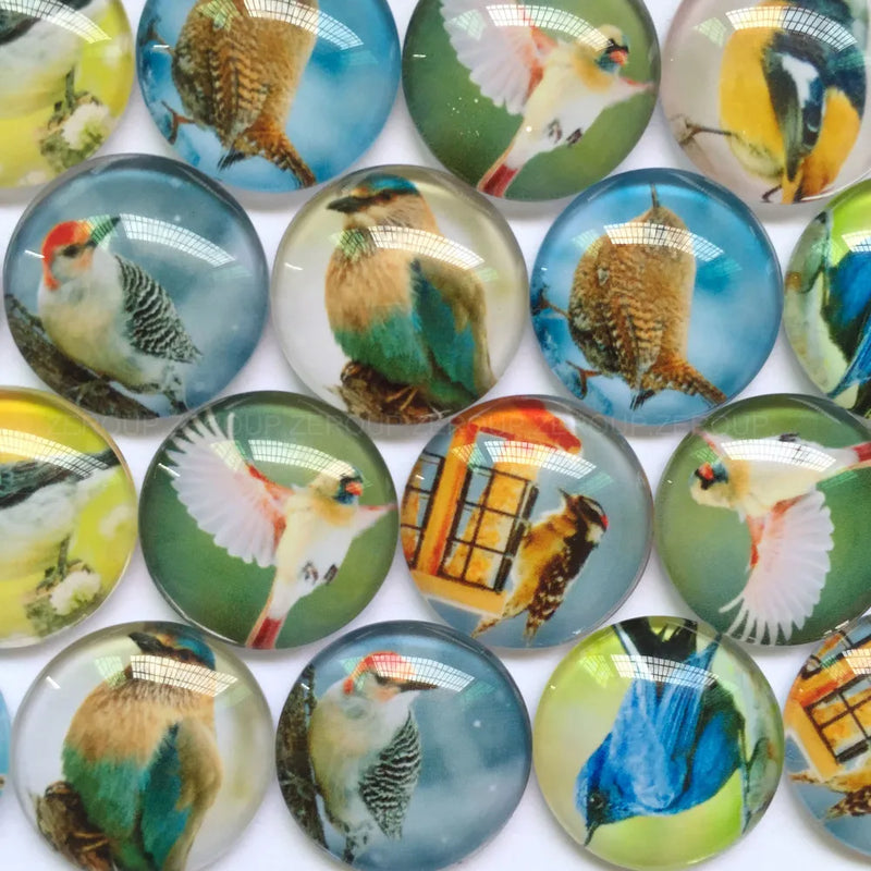 12mm 20mm Glass Cabochons Mixed Pattern for Jewelry TP-393