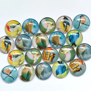 12mm 20mm Glass Cabochons Mixed Pattern for Jewelry TP-393
