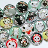 Mixed Pattern Domed Round Glass Cabochons 12mm 20mm Jewelry BCH221