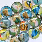 12mm 20mm Glass Cabochons Mixed Pattern for Jewelry TP-393