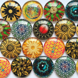Glass Cabochons Mixed Pattern 12mm 20mm Domed Round Jewelry BCH187