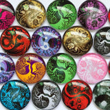 12mm 20mm Photo Glass Cabochons Mixed Pattern Domed Round Jewelry Supplies