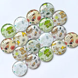 12mm 20mm Glass Cabochons Mixed Patterns Round Jewelry Supplies