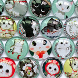 Mixed Pattern Domed Round Glass Cabochons 12mm 20mm Jewelry BCH221