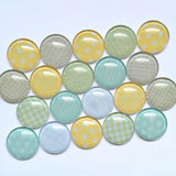 Mixed Pattern Glass Cabochons 12mm 20mm Round Jewelry Supplies BCH050