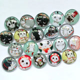 Mixed Pattern Domed Round Glass Cabochons 12mm 20mm Jewelry BCH221