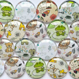 12mm 20mm Glass Cabochons Mixed Patterns Round Jewelry Supplies