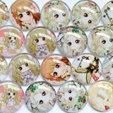12mm 20mm Glass Cabochons Mixed Pattern Jewelry Supplies BCH063