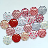 Mixed Pattern Glass Cabochons 12mm 20mm Domed Round Jewelry Supplies TP-392