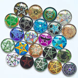12mm 20mm Glass Cabochons Mixed Pattern Domed Round Jewelry BCH184