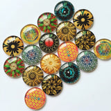 Glass Cabochons Mixed Pattern 12mm 20mm Domed Round Jewelry BCH187