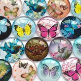 12mm 20mm Glass Cabochons Mixed Pattern Domed Round Jewelry Supplies