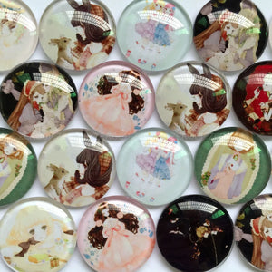 12mm 20mm Glass Cabochons Mixed Pattern for Jewelry TP-394