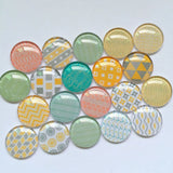 12mm 20mm Mixed Pattern Glass Cabochons for Jewelry BCH211