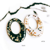 Acrylic Oval Drip Shape Ear Drop Pendant Charms 6pcs