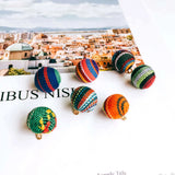 Cotton Ball Eardrop Earrings Pendant Necklace Accessories - 15mm 10pcs