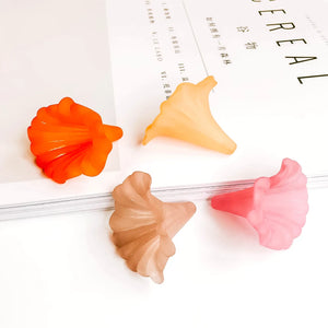 Resin Plastic Trumpet Flower Eardrop Pendant Necklace Diy Material