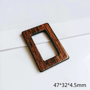Wooden Round Beads Bronze Pendant Earrings Diy Material