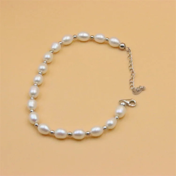 925 Silver Pearl Bracelet Sweet Weeding Gift