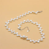 ZFSILVER 925 Silver Freshwater Pearl Round Necklace Wedding Gift