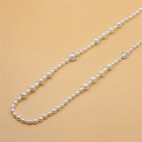 ZFSILVER 925 Silver Freshwater Heart Ball Necklace for Women