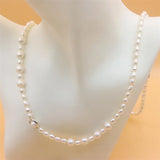 ZFSILVER 925 Silver Freshwater Heart Ball Necklace for Women