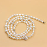 ZFSILVER 925 Silver Freshwater Heart Ball Necklace for Women