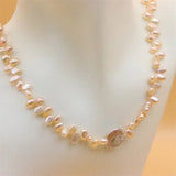 ZFSILVER 925 Silver Pearl Choker Necklace Baroque Charm Jewelry