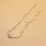 ZFSILVER 925 Silver Pearl Choker Necklace Baroque Charm Jewelry