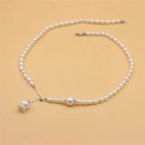 925 Silver Pearl Necklace for Women Wedding
