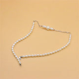 ZFSILVER 925 Silver Pearl Necklace Splicing Jewelry Women